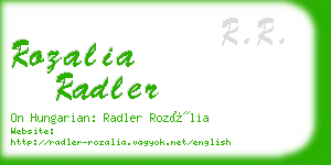 rozalia radler business card